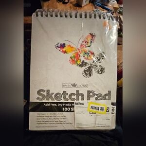 Brite Crown Sketch Pad with Butterfly Design. This Is a 2 Pack